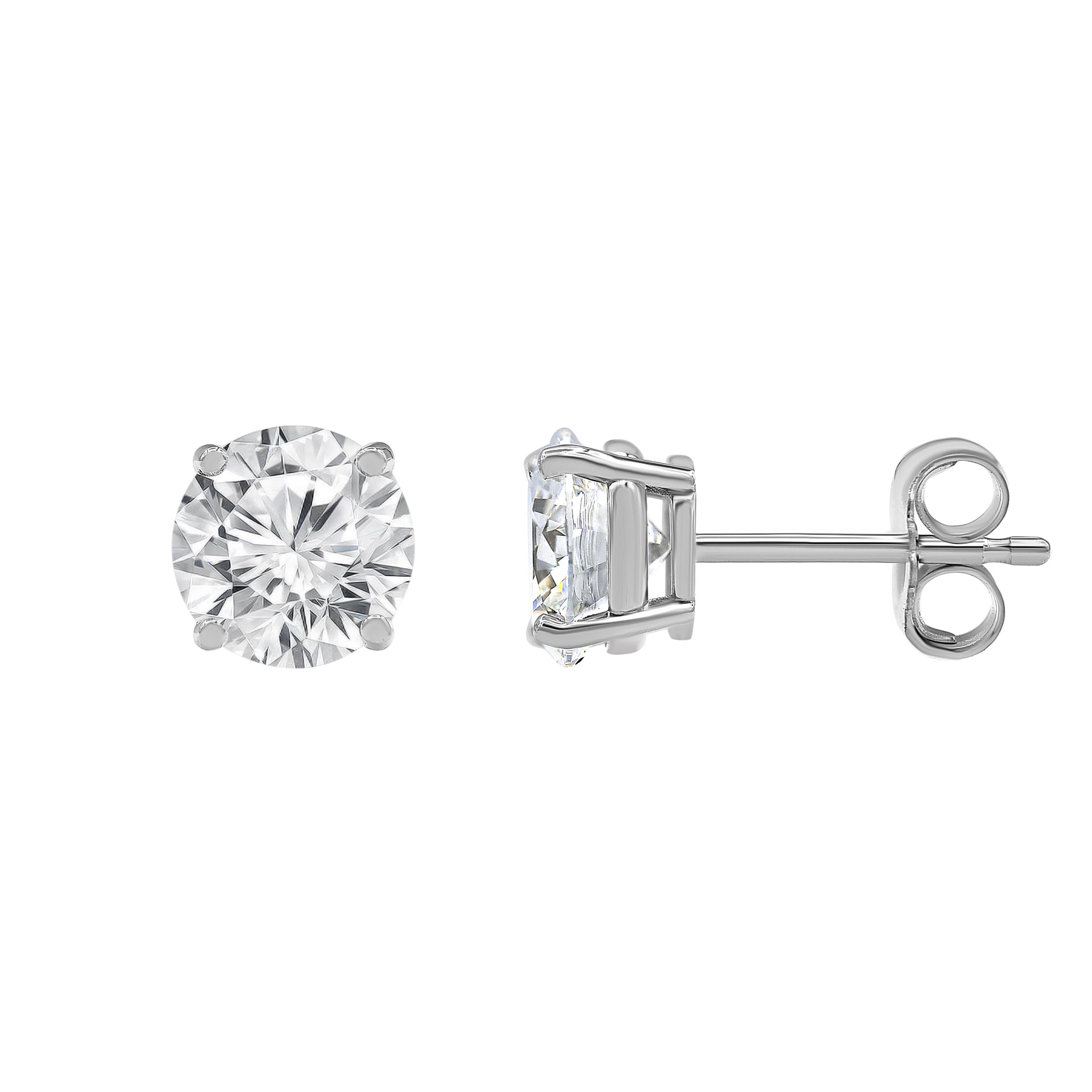 0.50 Carat Round Cut Lab Grown Diamond Stud Earrings