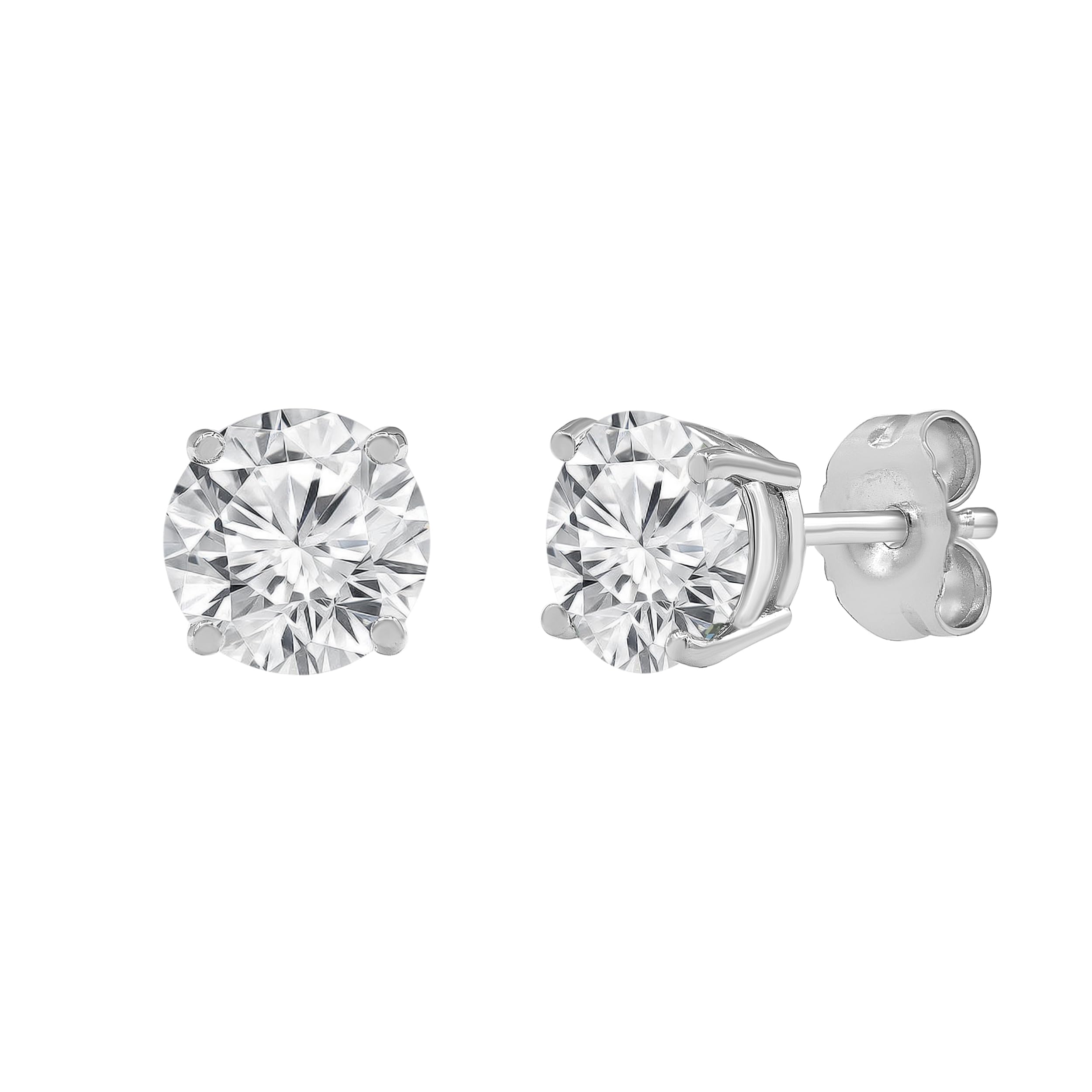0.50 Carat Round Cut Lab Grown Diamond Stud Earrings