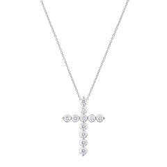 1 Carat Lab Grown Diamonds Cross Pendant Necklace