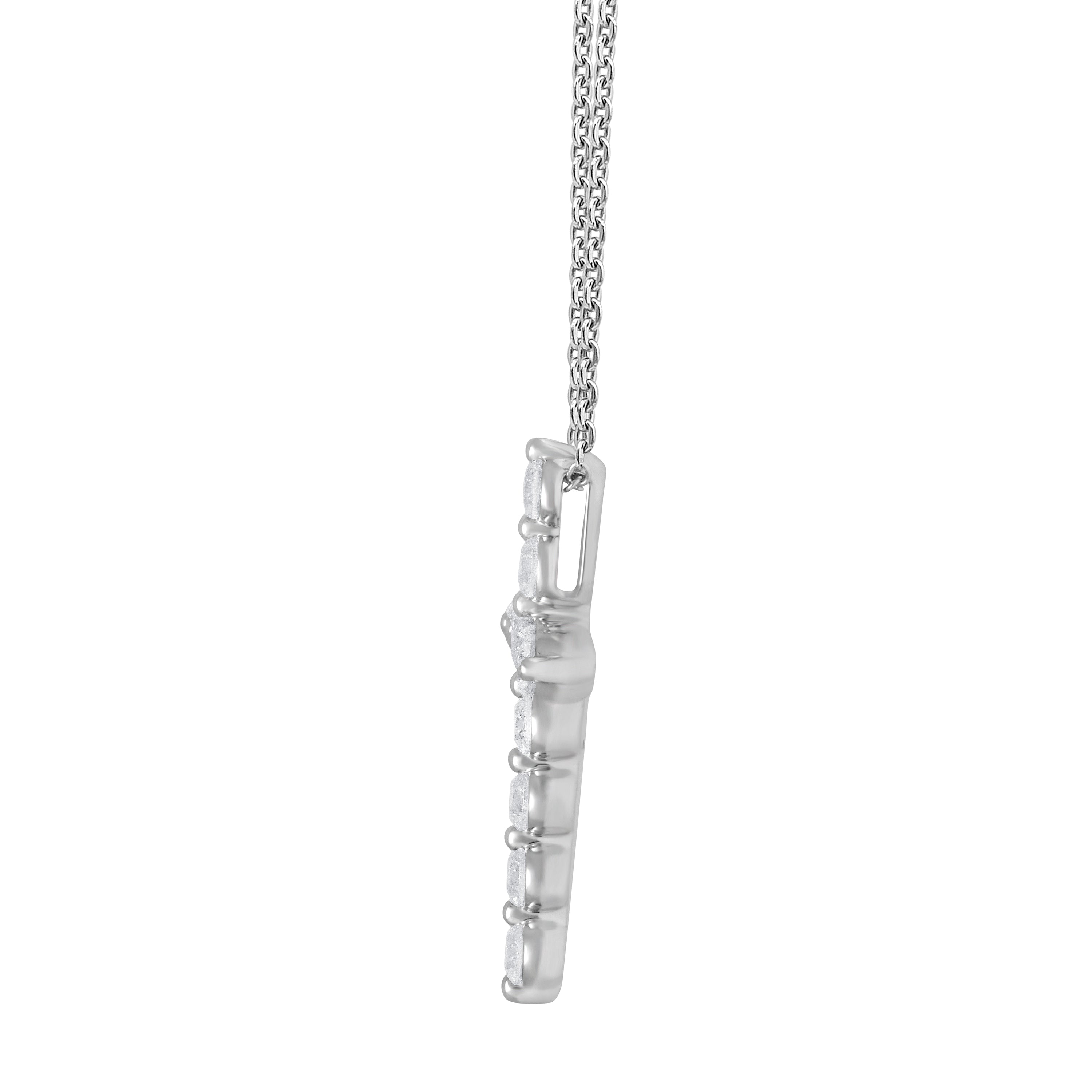 1 Carat Lab Grown Diamonds Cross Pendant Necklace