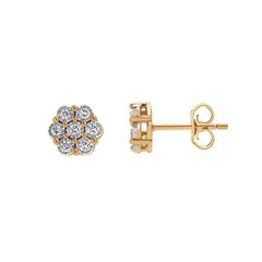 0.25 Carat Lab Grown Cluster Diamond Stud Earrings