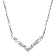 0.25 Carat Lab Grown Diamond V Shaped Necklace