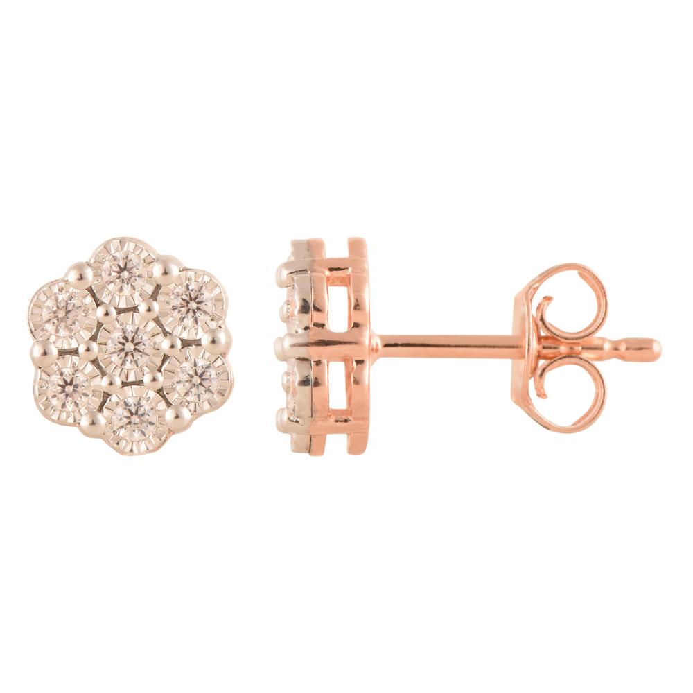 0.25 Carat Cluster Lab Grown Diamond Stud Earrings