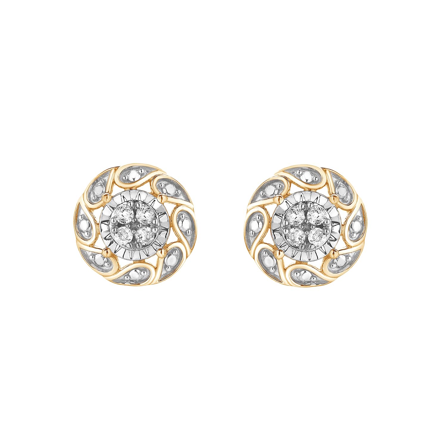 0.10 Carat Miracle Set Lab Grown Diamond Stud Earrings