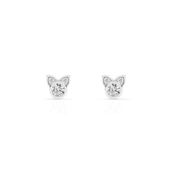 0.25 Carat Cat Shaped Lab Grown Diamond Stud Earrings