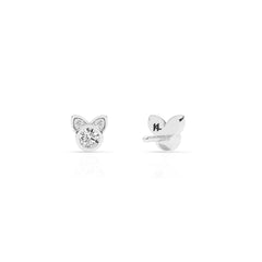0.25 Carat Cat Shaped Lab Grown Diamond Stud Earrings