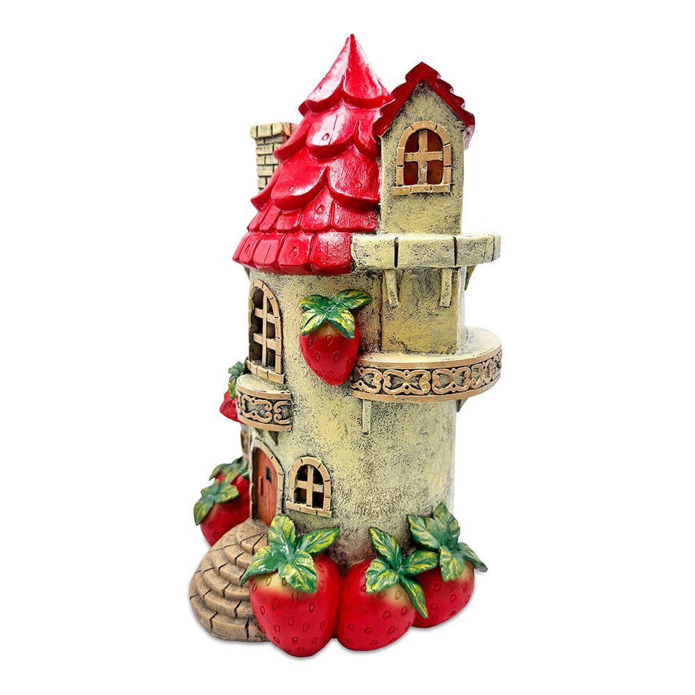 Solar Powered Strawberry Fairy Home Figurine