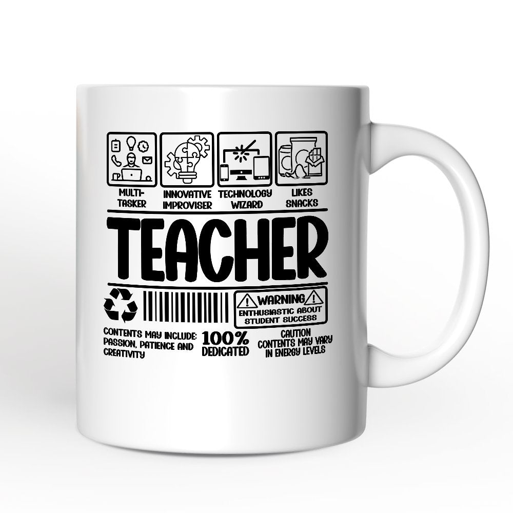 Teacher Barcode Ceramic Mug