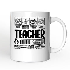 Teacher Barcode Ceramic Mug