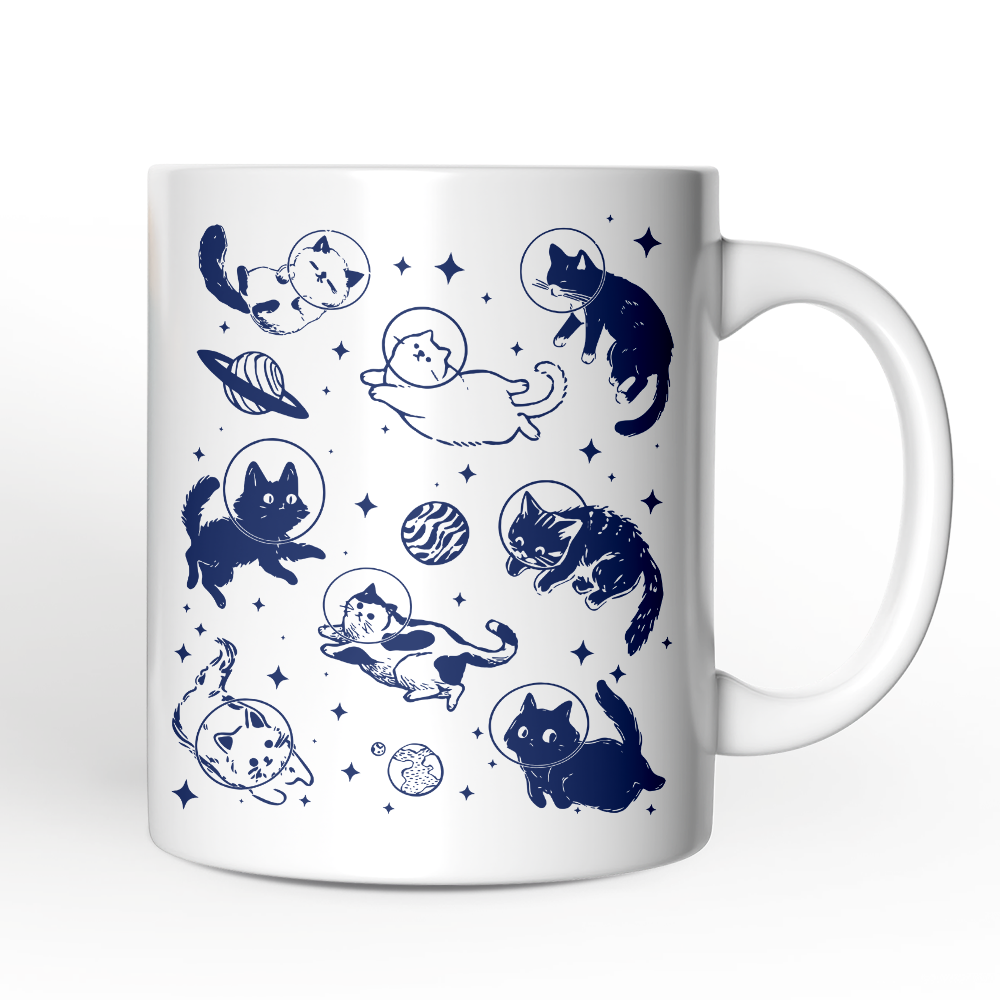 Cats In Space Ceramic Mug