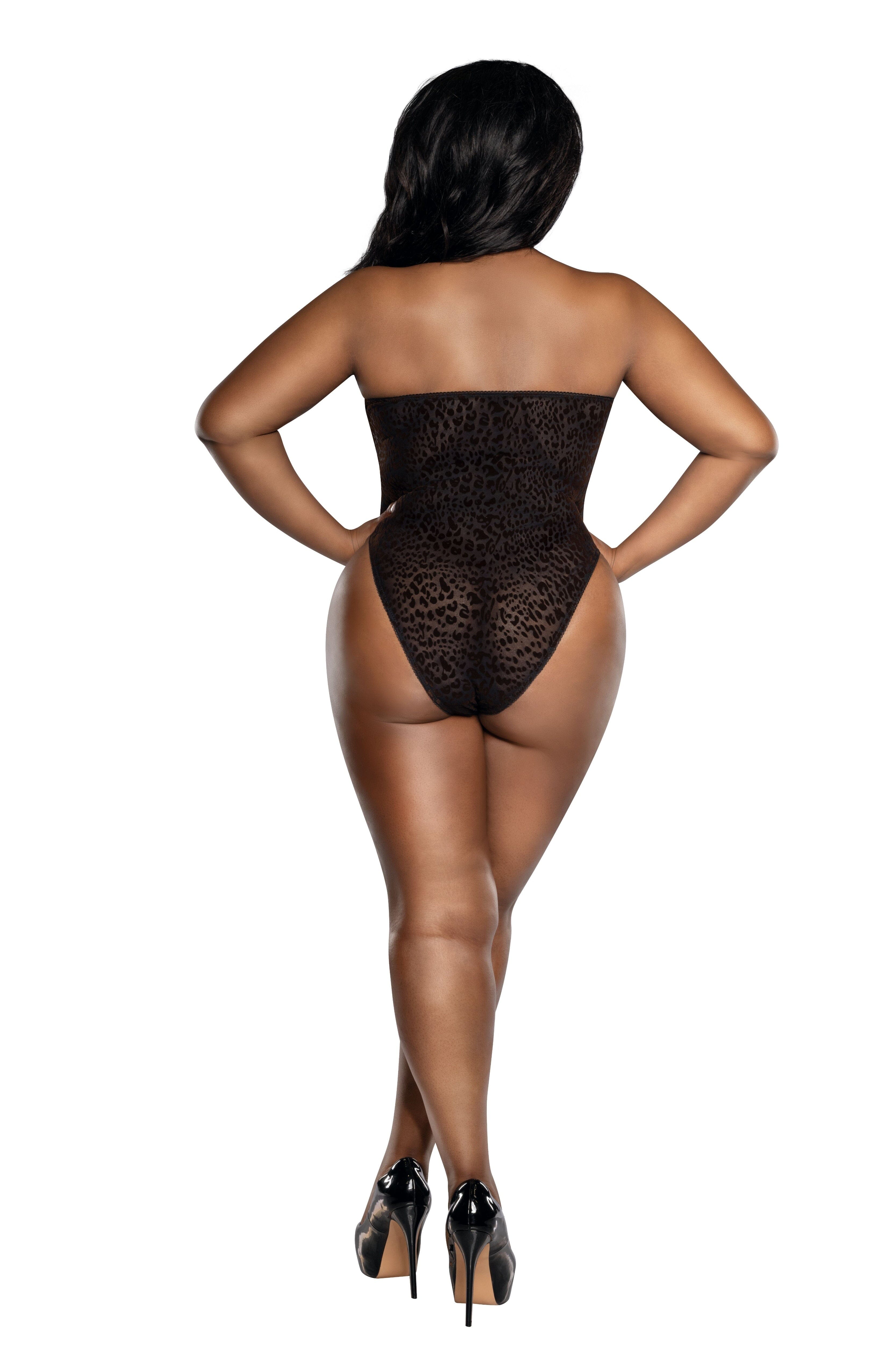 Dreamgirl Leopard Mesh Teddy