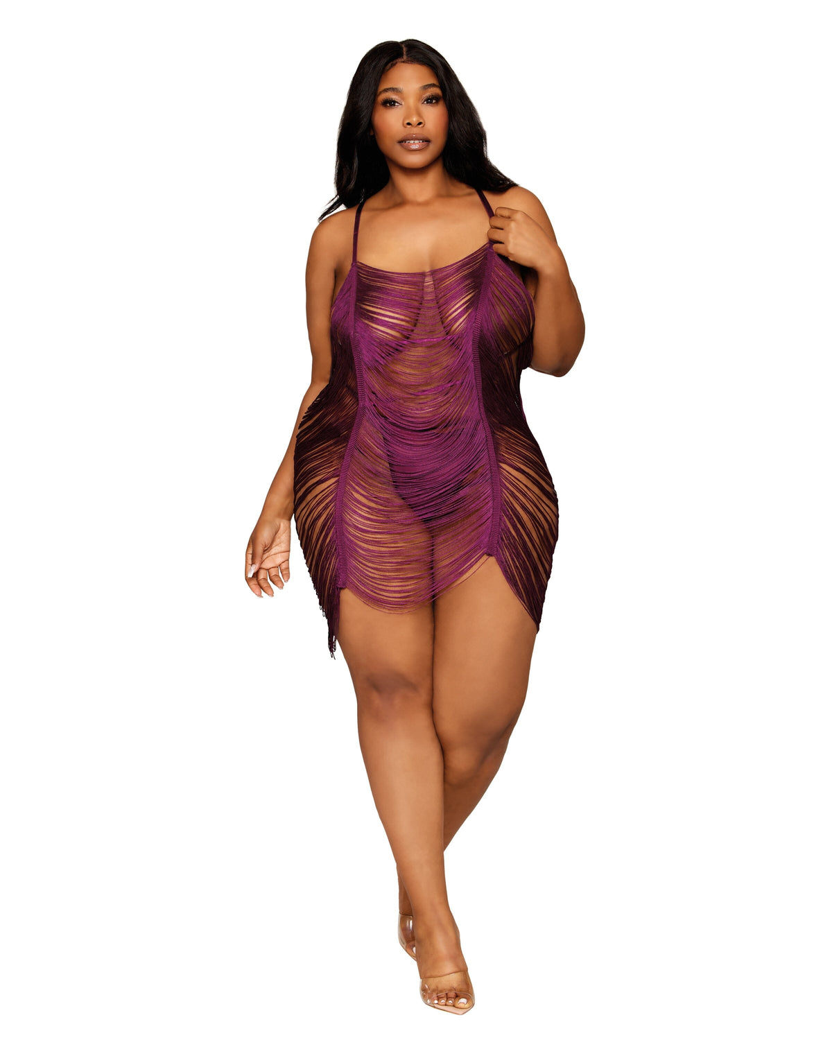 Dreamgirl Fringe Chemise Set