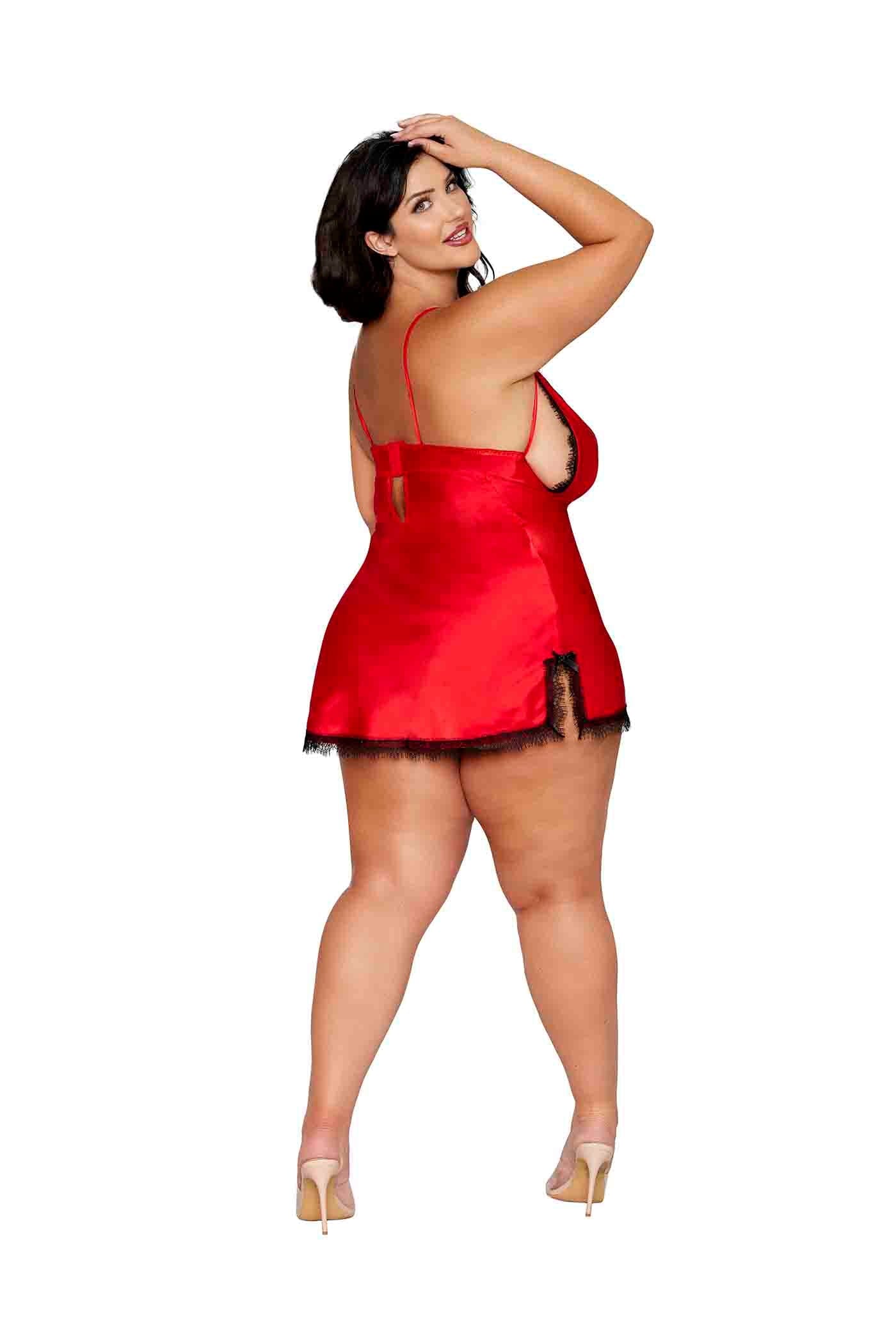 Dreamgirl Lace Trimmed Satin Chemise